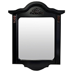 Зеркало черное настенное прямоугольное в стиле прованс Black Provence варинант исполнения - 1 | Loft Concept в Екатеринбурге