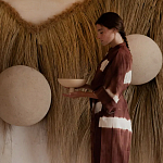 Большая дизайнерская Инсталляция из соломы RAFFIA Installation  варинант исполнения - 1 | Loft Concept в Екатеринбурге