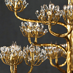 Люстра золотая в виде растения Golden Flower Glade варинант исполнения - 5 | Loft Concept в Екатеринбурге