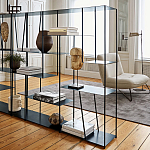 Книжный стеллаж из металла Menzie Square Metal Rack варинант исполнения - 3 | Loft Concept в Екатеринбурге