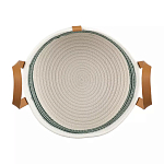 Корзина для хранения с ручками плетеная Interlacement Green  варинант исполнения - 1 | Loft Concept в Екатеринбурге