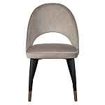 Стул велюровый серо-бежевый Schelde Gray Beige варинант исполнения - 1 | Loft Concept в Екатеринбурге