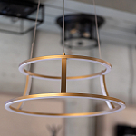 Люстра золотого цвета с 2-мя светодиодными кольцами Eurofase варинант исполнения - 7 | Loft Concept в Екатеринбурге