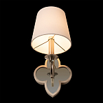 Бра с белым текстильным абажуром и фигурным основанием с зеркальной вставкой Vitorino варинант исполнения - 23 | Loft Concept в Екатеринбурге