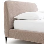 Кровать с обивкой велюр Hazel Velour Beige Bed варинант исполнения - 5 | Loft Concept в Екатеринбурге