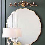 Золотое настенное зеркало Yvon Mirror варинант исполнения - 1 | Loft Concept в Екатеринбурге