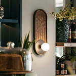 Бра с декором из плетеного бамбука Wicker Oval Lamp варинант исполнения - 4 | Loft Concept в Екатеринбурге