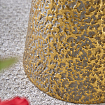 Журнальный столик с конусообразной основой и текстурной поверхностью золотого цвет Ethnic Metal варинант исполнения - 4 | Loft Concept в Екатеринбурге