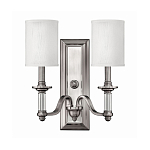 Бра с 2-мя белыми текстильными абажурами Hinkley варинант исполнения - 1 | Loft Concept в Екатеринбурге