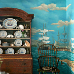 Обои ручная роспись Nantucket Crossing Brandt colourway on scenic paper варинант исполнения - 1 | Loft Concept в Екатеринбурге