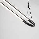 Светодиодная люстра Black LED Circle and Oval Lamp варинант исполнения - 4 | Loft Concept в Екатеринбурге