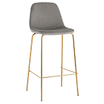 Барный стул на золотистых ножках VENDRAMIN Grey варинант исполнения - 1 | Loft Concept в Екатеринбурге