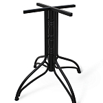 Стол обеденный с круглой столешницей из керамики на четырех черных ножках Sand Ceramics варинант исполнения - 5 | Loft Concept в Екатеринбурге