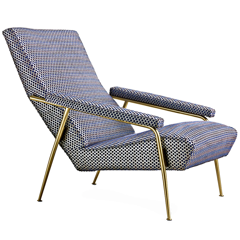 Дизайнерское кресло с подлокотниками Gio Ponti D.153.1 Armchair Золотой Мульти в Екатеринбурге | Loft Concept 