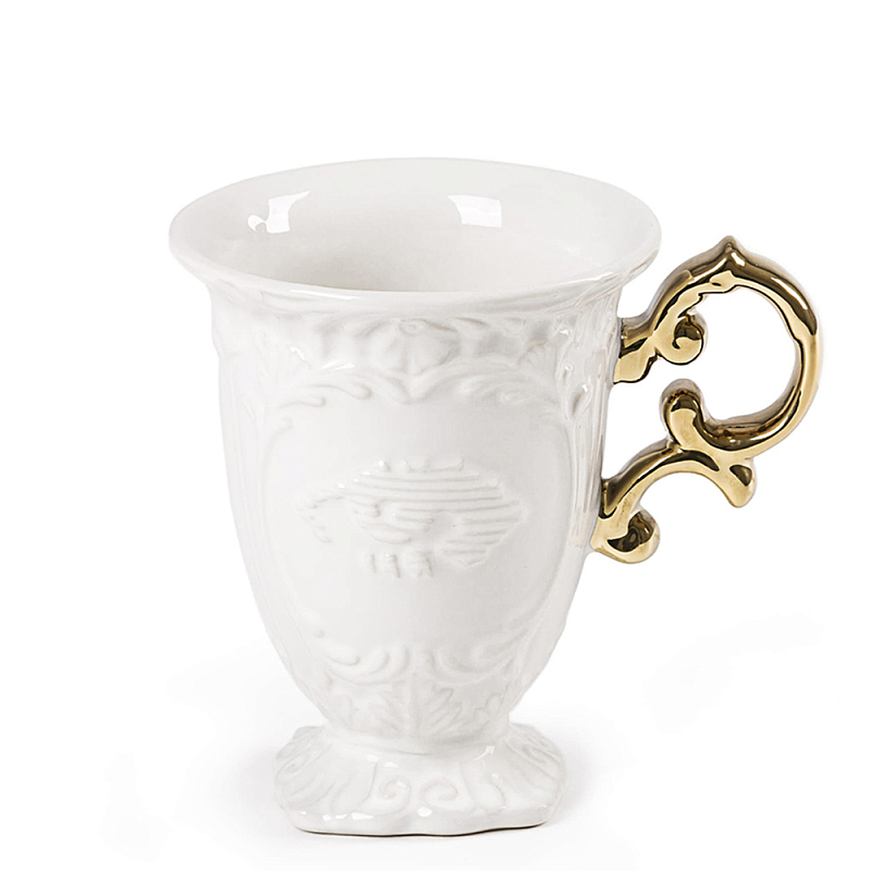 Кружка Seletti I-Mug Gold Белый Золотой в Екатеринбурге | Loft Concept 