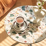 Дизайнерский журнальный стол с круглой столешницей на изогнутых стальных ножках Obafaby варинант исполнения - 3 | Loft Concept в Екатеринбурге