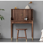 Туалетный стол деревянный с ящиком и зеркалом Moon Walnut Furniture варинант исполнения - 2 | Loft Concept в Екатеринбурге