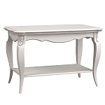 Стол журнальный белый из массива бука с полкой в стиле прованс White Provence варинант исполнения - 1 | Loft Concept в Екатеринбурге