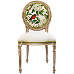 Стул бежевый из натурального бука с изображением птица в саду Blooming Birds варинант исполнения - 1 | Loft Concept в Екатеринбурге