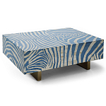 Кофейный стол Kenya Coffee Table Bone Inlay ZEBRA blue варинант исполнения - 4 | Loft Concept в Екатеринбурге