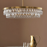 Люстра круглая с подвесками в форме стеклянных капель Glass Rain варинант исполнения - 3 | Loft Concept в Екатеринбурге