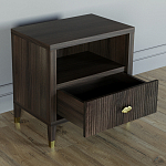 Прикроватная тумбочка с полкой Elsa Dreams Walnut  варинант исполнения - 2 | Loft Concept в Екатеринбурге