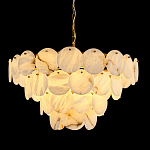 Люстра подвесная четырехъярусная с подвесками в форме дисков Cryptocrystalline Stone варинант исполнения - 2 | Loft Concept в Екатеринбурге