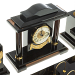 Настольный письменный набор с часами из природного камня обсидиана National Еmblem варинант исполнения - 4 | Loft Concept в Екатеринбурге