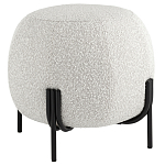 Пуф в ткани букле молочного цвета Pikelet варинант исполнения - 1 | Loft Concept в Екатеринбурге