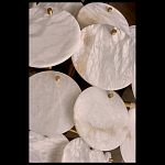 Люстра трехъярусная с подвесками из округлых элементов Cryptocrystalline Stone варинант исполнения - 3 | Loft Concept в Екатеринбурге