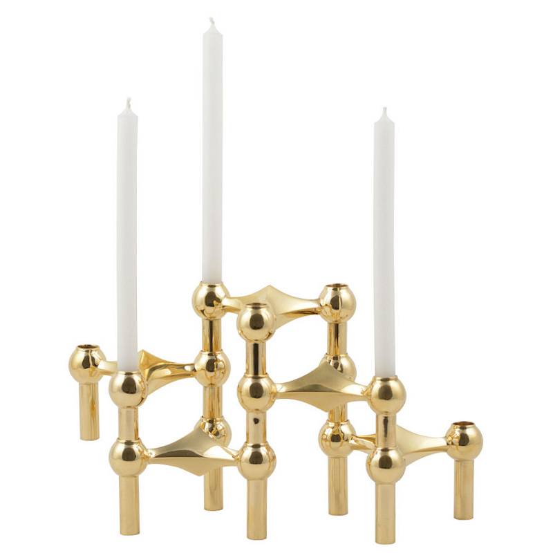 Подсвечник STOFF NAGEL CANDLE HOLDER Глянцевое золото Черный Хром Подсвечник STOFF NAGEL CANDLE HOLDER Глянцевое золото Черный Хром в Екатеринбурге | Loft Concept