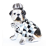 Статуэтка собака в клетчатой куртке Fashionable Dogs Cell варинант исполнения - 1 | Loft Concept в Екатеринбурге