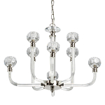 Люстра с 8-ю лампами и гранеными стеклянными плафонами Prism Gala варинант исполнения - 1 | Loft Concept в Екатеринбурге