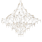 Люстра с тонким металлическим каркасом цвета хром Quasar варинант исполнения - 2 | Loft Concept в Екатеринбурге