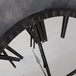 Часы настенные зеркальные с чёрным металлическим циферблатом Mirror Tower Clock варинант исполнения - 2 | Loft Concept в Екатеринбурге