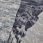 Мебельная ткань Вышивка серый цвет 130 см T2-39 варинант исполнения - 3 | Loft Concept в Екатеринбурге