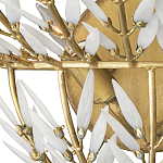 Бра золотого цвета с белыми стеклянными лепестками Hanging Flowers варинант исполнения - 1 | Loft Concept в Екатеринбурге