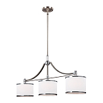 Люстра линейная с 3-мя белыми цилиндрическими плафонами Feiss варинант исполнения - 2 | Loft Concept в Екатеринбурге