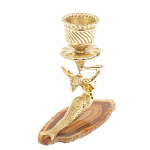 Подсвечник из натурального камня агат светло-коричневый Stone Candlestick варинант исполнения - 4 | Loft Concept в Екатеринбурге