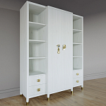 Большой шкаф с витриной Elsa Dreams White варинант исполнения - 1 | Loft Concept в Екатеринбурге