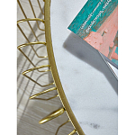 Журнальный столик с столешницей из мрамора на металлическом основании Table Vertical Planes варинант исполнения - 2 | Loft Concept в Екатеринбурге