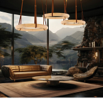 Люстра в форме обруча из натурального камня Minerals of Light варинант исполнения - 5 | Loft Concept в Екатеринбурге