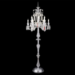 Торшер с 12-ю белыми текстильными абажурами и хрустальными подвесками Lustre Reverie варинант исполнения - 4 | Loft Concept в Екатеринбурге