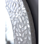 Зеркало круглое инкрустированное раковинами устриц Bone Inlay Dome Mirror White варинант исполнения - 6 | Loft Concept в Екатеринбурге