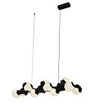 Люстра линейная с геометрическими черно-белыми плафонами Modestra варинант исполнения - 1 | Loft Concept в Екатеринбурге