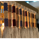 Люстра квадратная плетеная с бахромой Wicker Square Chandelier with Tassels варинант исполнения - 5 | Loft Concept в Екатеринбурге