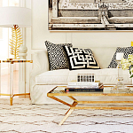 Золотой приставной столик с круглой стеклянной столешницей Weightless Table варинант исполнения - 6 | Loft Concept в Екатеринбурге