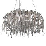 Люстра круглая подвесная с металлическими дугами и длинными цепочками 80 см Atlantis Chain варинант исполнения - 7 | Loft Concept в Екатеринбурге