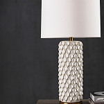 Настольная лампа покрытая лепестками белых цветов Fancy Calla Lily варинант исполнения - 3 | Loft Concept в Екатеринбурге