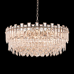 Круглая люстра с хрустальными подвесками на серебряном каркасе Gorgeous Crystal Light варинант исполнения - 13 | Loft Concept в Екатеринбурге